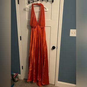 David’s bridal halter top bridesmaid dress